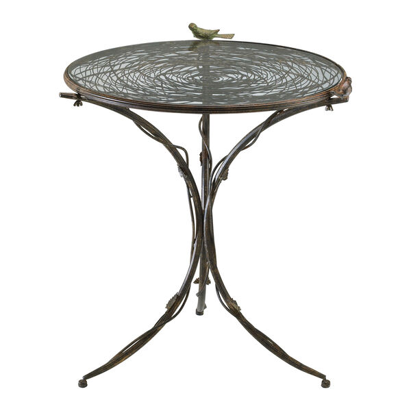 Muted Rust Bird Bistro Table, image 1