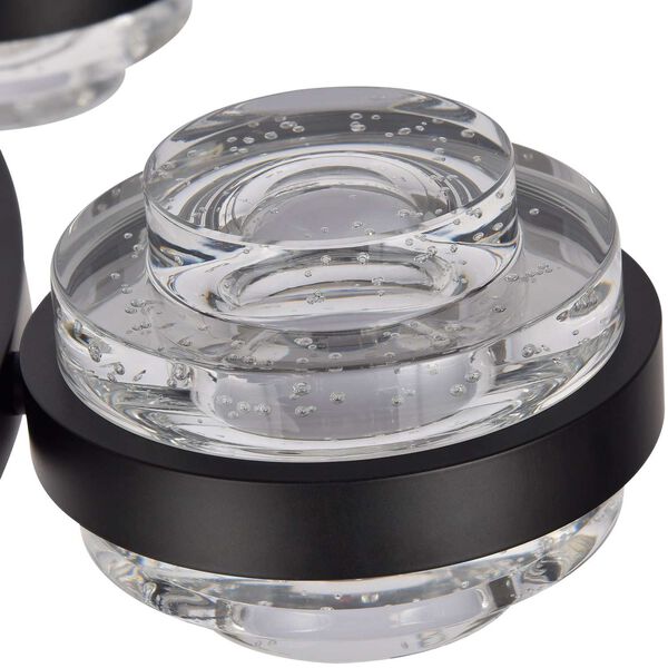 Milano Black Adjustable Eight-Light Integrated LED Chandelier, image 4