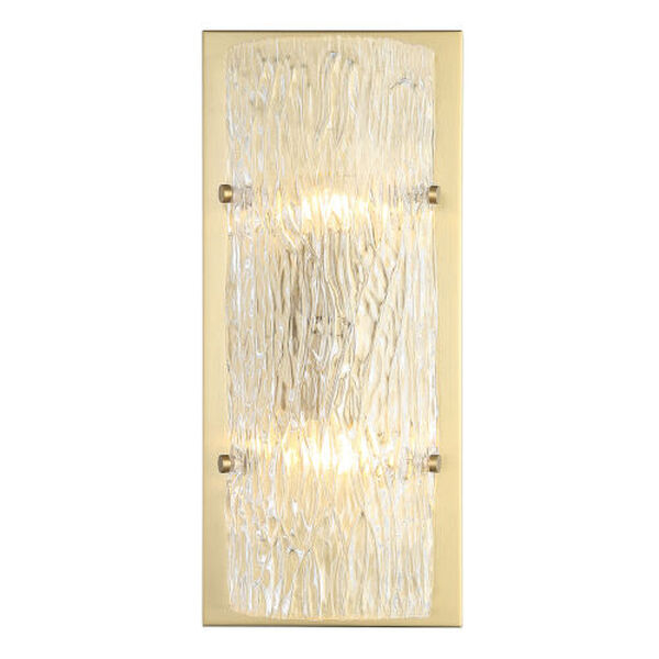 Morgan Satin Brass Two-Light Wall Sconce, image 1