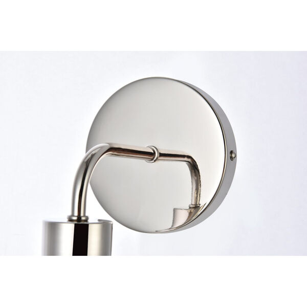 Hanson Polished Nickel and Frosted Shade One-Light Bath Vanity, image 6