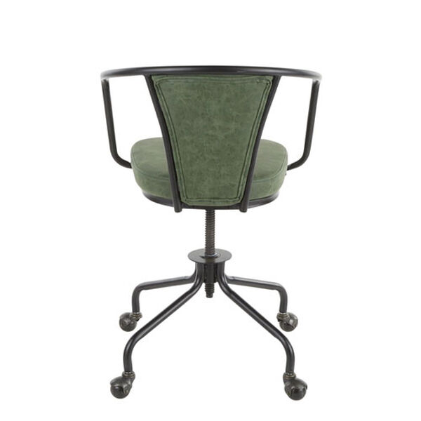 Oregon Black and Green Upholstered Task Chair, image 4