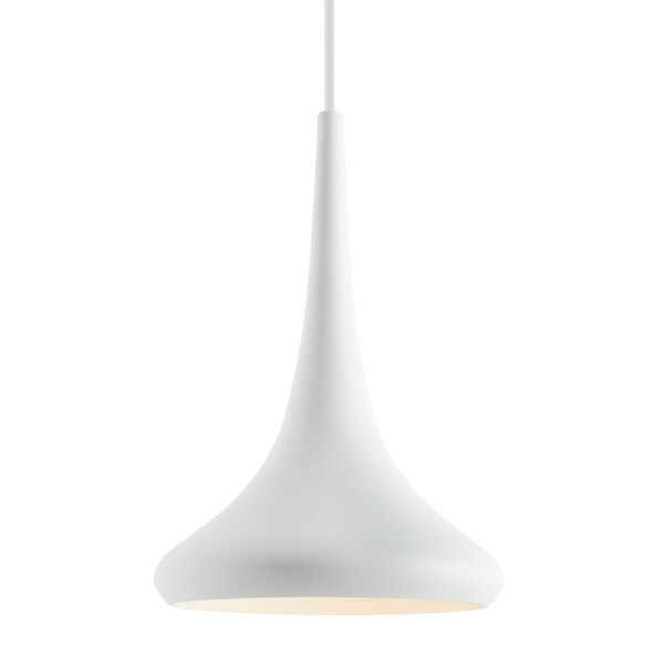 Noema White One-Light 10-Inch Mini Pendant, image 1