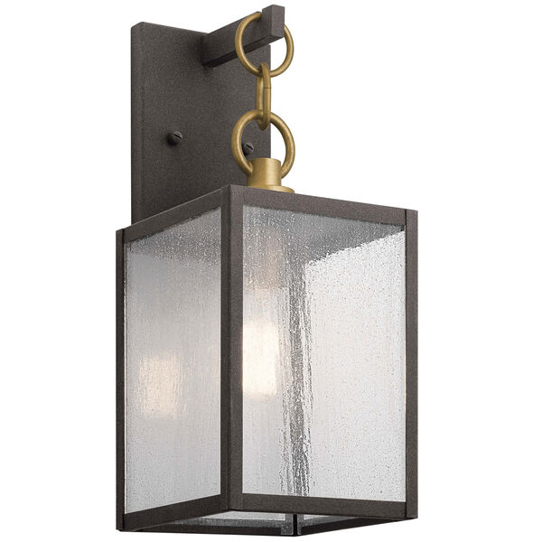 Lahden Weathered Zinc 12-Inch One-Light Outdoor Wall Sconce, image 1