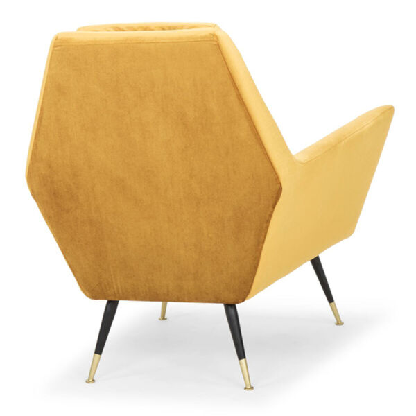 Vanessa Mustard and Black Occasional Chair, image 5