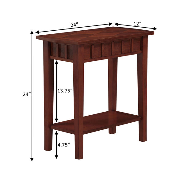 Dennis Mahogany End Table with Shelf, image 6