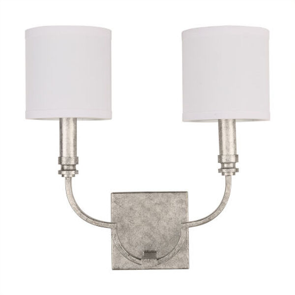 Marisell Antique Silver Two-Light Sconce, image 1