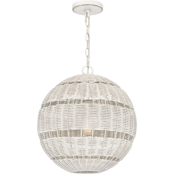 Lindendale Antique White One-Light Outdoor Pendant, image 1