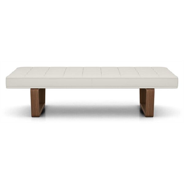 Firenze Soft Snow Leather Bench, image 1