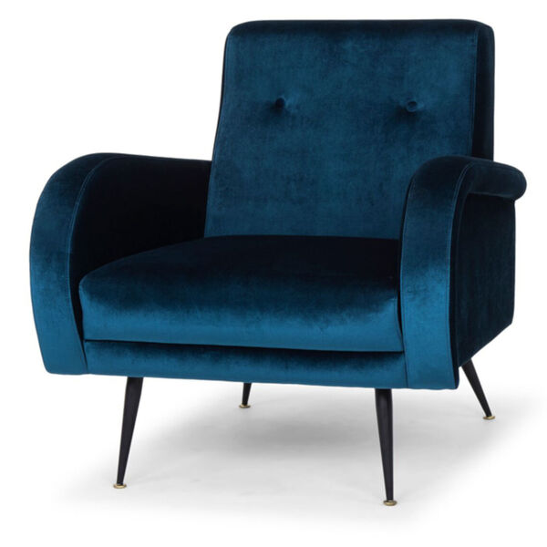 Hugo Midnight Blue and Black Occasional Chair, image 1