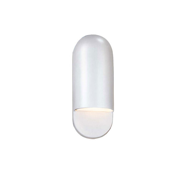Ambiance Gloss White Five-Inch One-Light Outdoor Wall Sconce, image 1