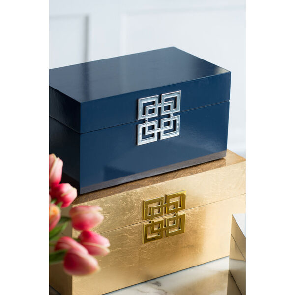 Blue 14-Inch Decorative Box ,Set of 2, image 4