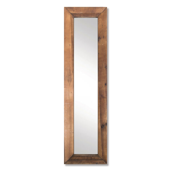Brown Three-Inch Vertical Wall Mirror, image 1