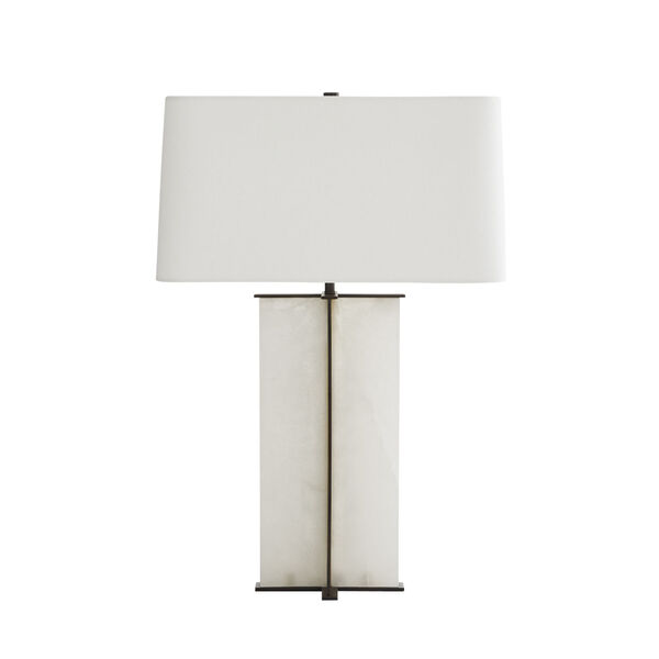 Lyon Bronze and White One-Light Table Lamp, image 1
