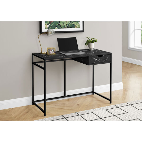 Black 20-Inch Rectangular Computer Desk, image 2