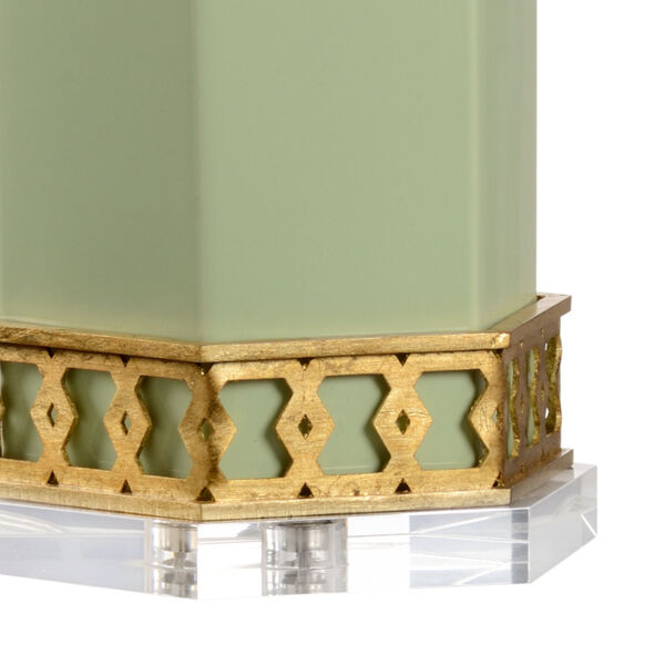 Shayla Copas Pistachio and Antique Gold Leaf One-Light Table Lamp, image 2