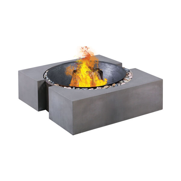 Volcano Polished Concrete Outdoor Fire Pit, image 1