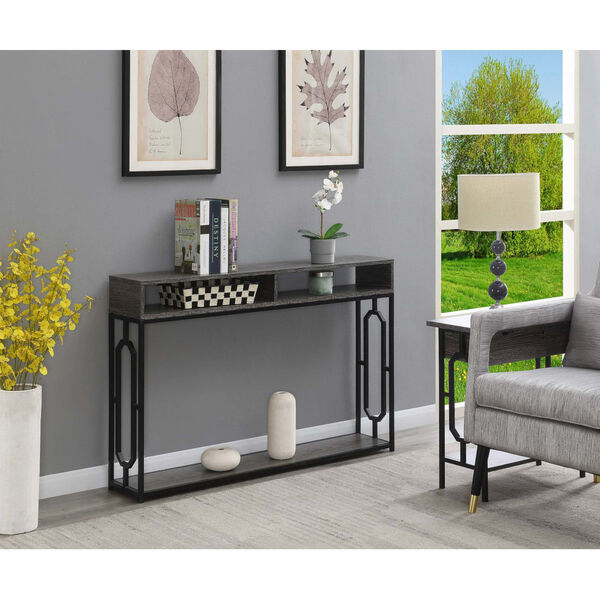 Omega Weathered Deluxe Gray and Black Console Table, image 3
