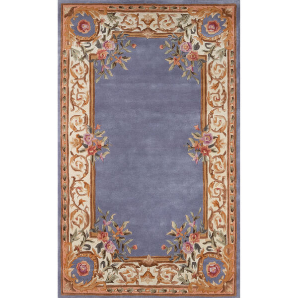 Harmony Floral Blue Rectangular: 3 Ft. 6 In. x 5 Ft. 6 In. Rug, image 1