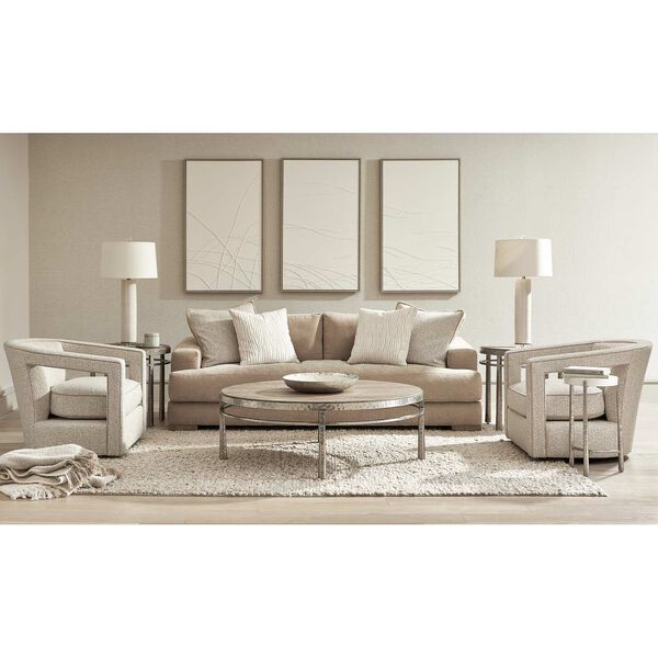 Aventura Tusk Frosted Nickel Accent Table, image 4
