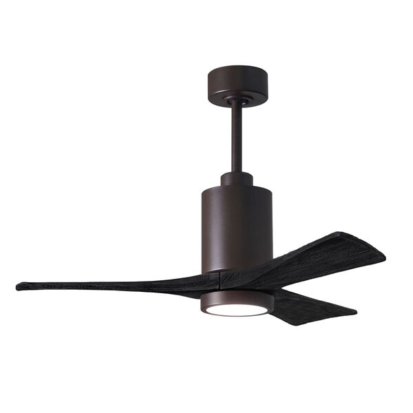 Patricia-3 Textured Bronze and Matte Black 42-Inch Ceiling Fan with LED Light Kit, image 4