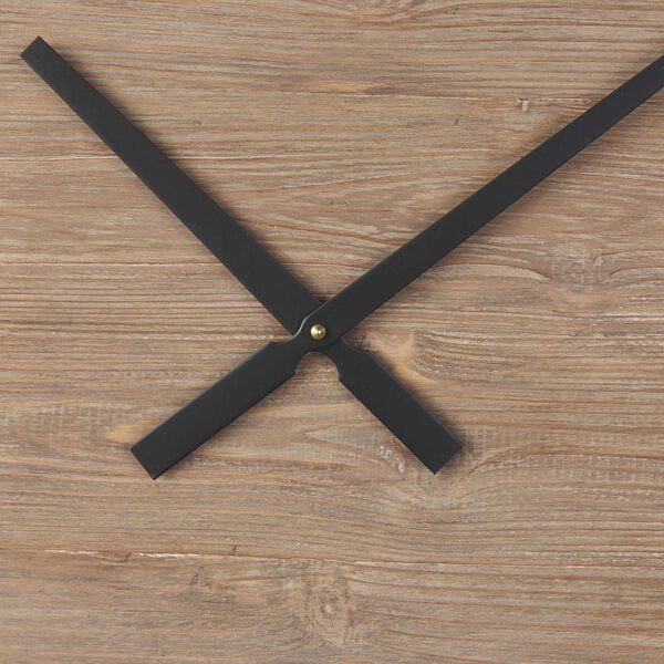 Brielle Black Iron with Wood Round Wall Clock, image 5