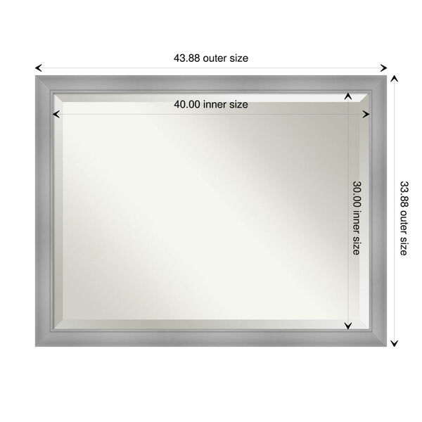 Flair Polished Nickel Silver Wall Mirror, image 3