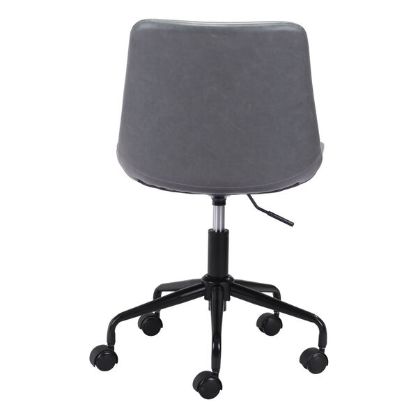 Byron Gray and Black Office Chair, image 5