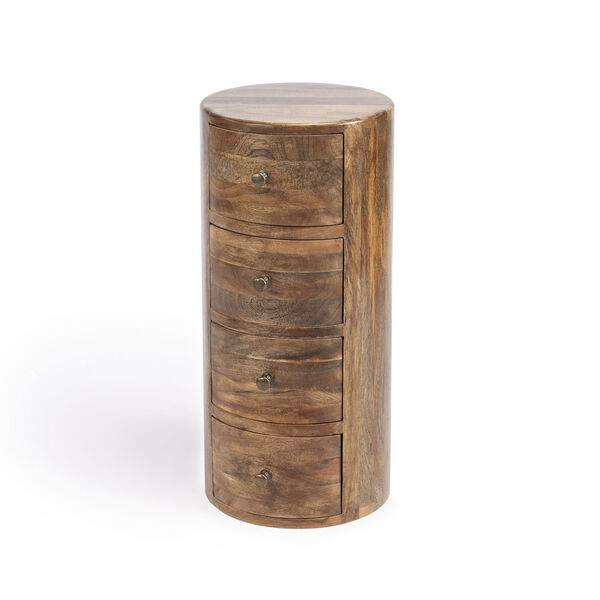 Liam Light Brown Wood End Table with Storage, image 1