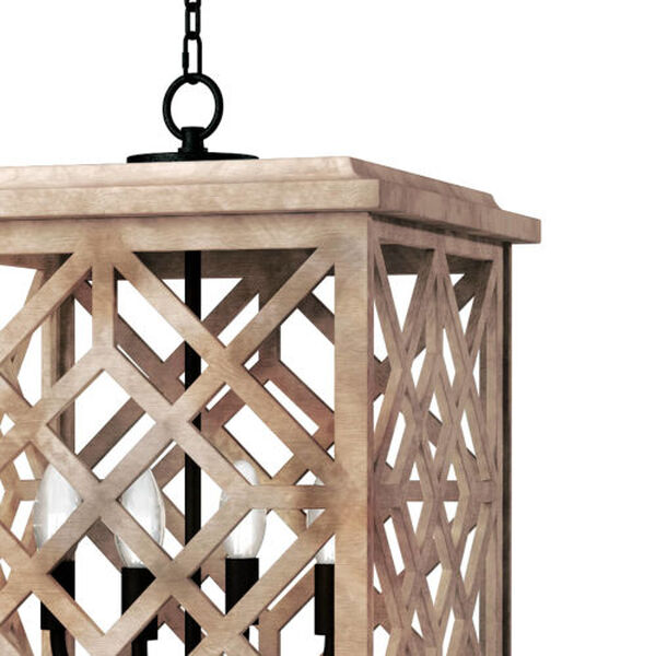 Chatham Four-Light Wood Lantern Pendant, image 3