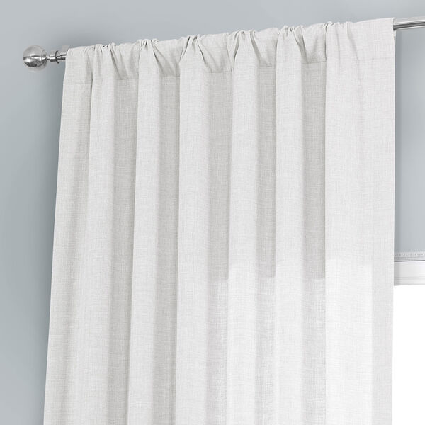 Magnolia Off White Italian Faux Linen Single Panel Curtain, image 3