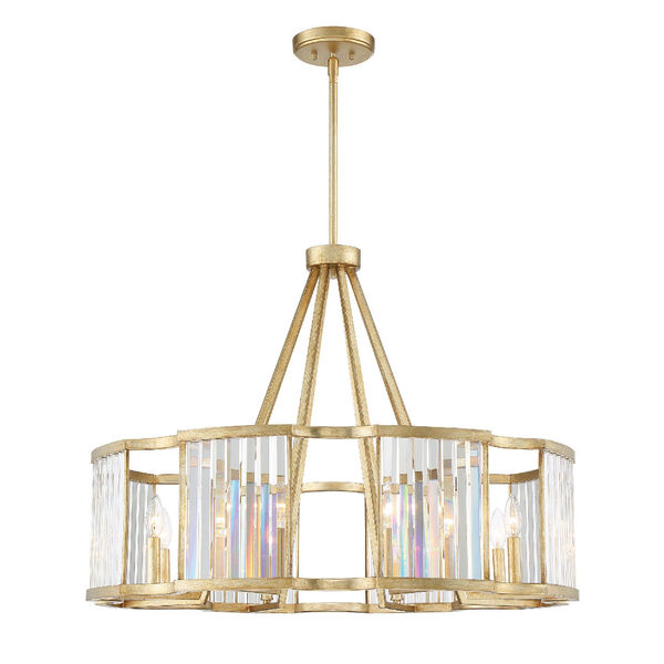 Darcy Distressed Twilight Eight-Light Chandeliers, image 2
