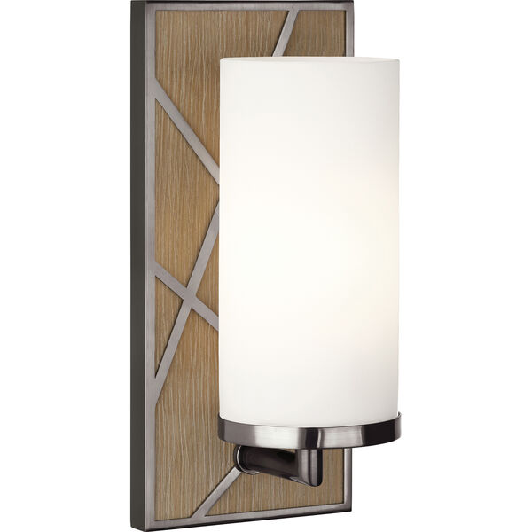Michael Berman Bond Driftwood Oak Wood with Blackened Nickel Accents Five-Inch One-Light Wall Sconce, image 1