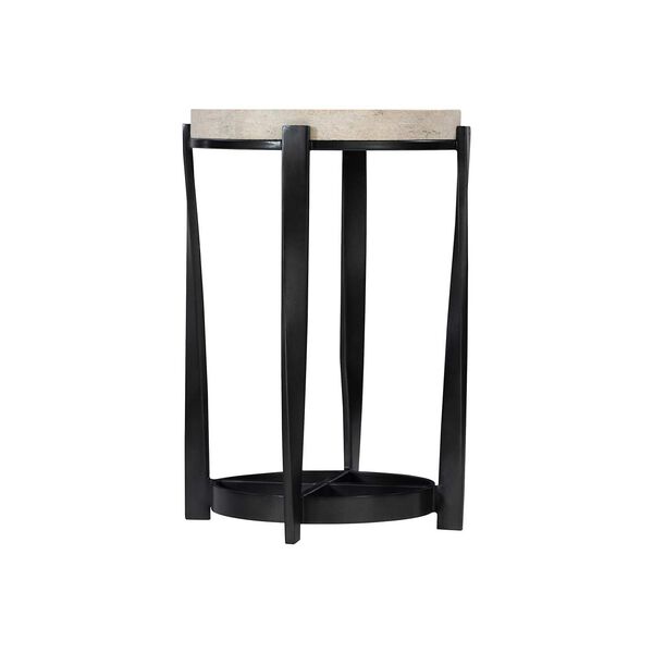 Berkshire Aged Pewter and Black Accent Table, image 4