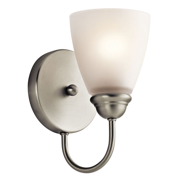 Jolie Brushed Nickel One-Light Wall Sconce, image 1