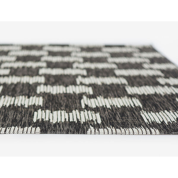 Villa Charcoal and White Indoor/Outdoor Rug, image 5