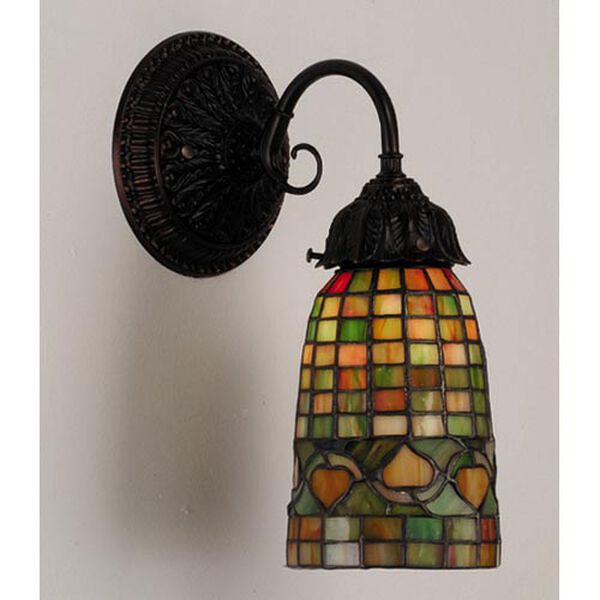 12-Inch Autumn Tiffany Acorn One-Light Wall Sconce, image 1