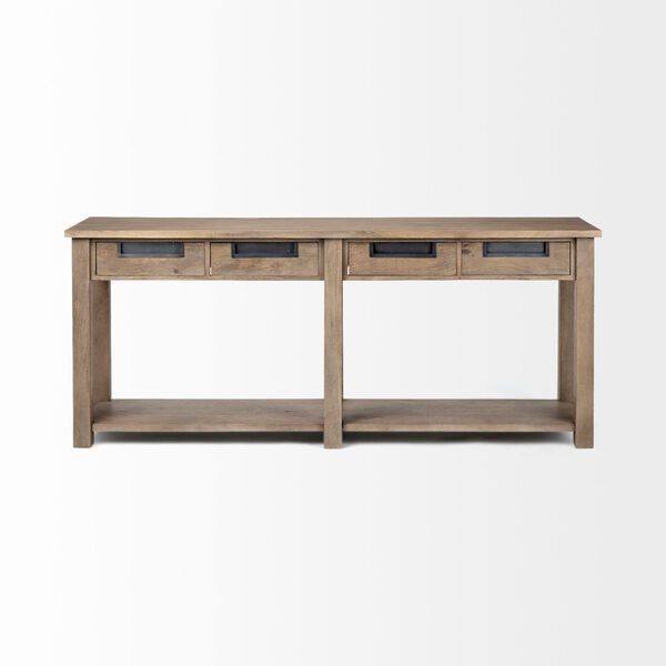 Harrelson III Light Brown Four-Drawer Console Table, image 2