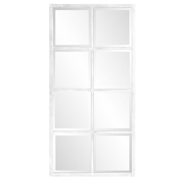 Atrium White Washed Windowpane Mirror, image 1