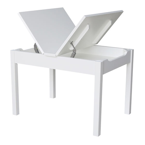 White Table with Lift Up Top For Storage, image 6