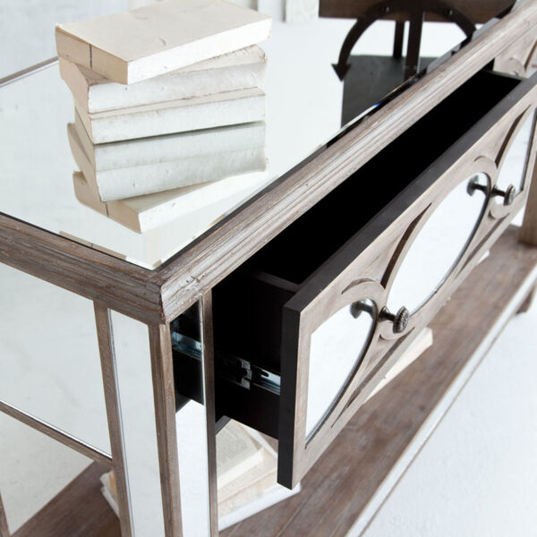 Tottise Brown Two Drawer Console Table, image 5