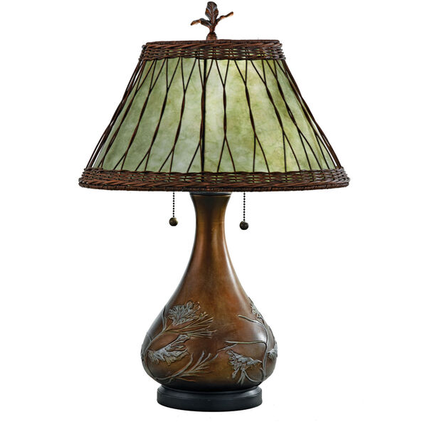 Soft Green Mica Table Lamp, image 1