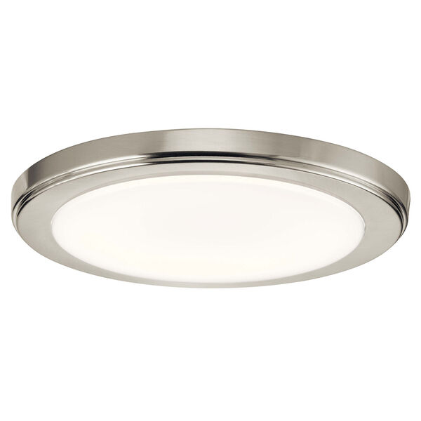 Zeo 10-Inch Round Flush Mount Light in Brushed Nickel, image 1