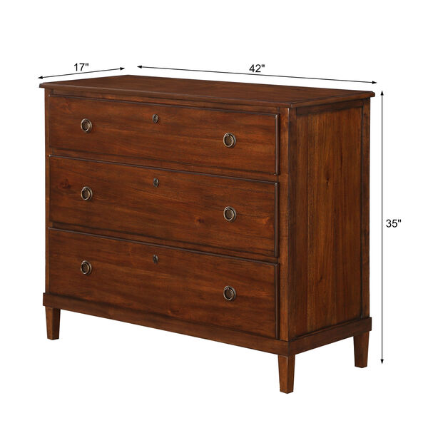 Cambridge Brown Three-Drawer Dresser, image 7
