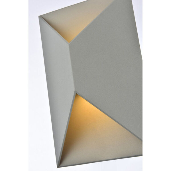Raine Silver 240 Lumens 16-Light LED Outdoor Wall Sconce, image 3