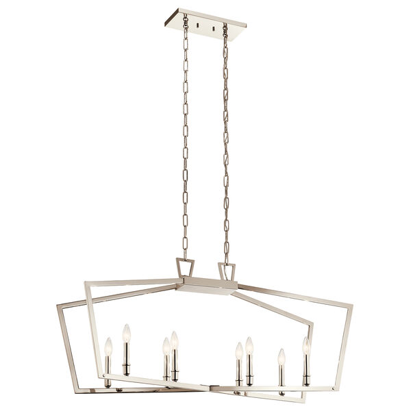 Abbotswell Polished Nickel Eight-Light Chandelier, image 1