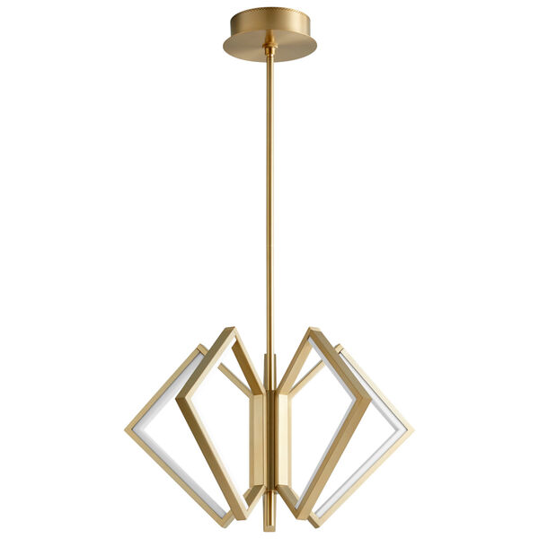 Acadia Aged Brass 25-Inch Five-Light LED Chandelier, image 1