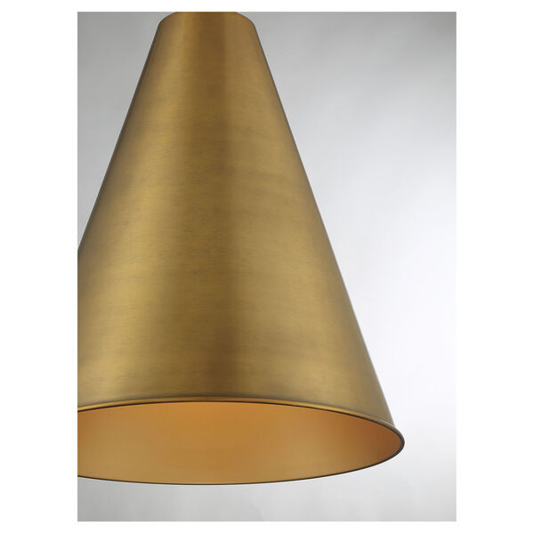Kate Natural Brass One-Light Pendant, image 5