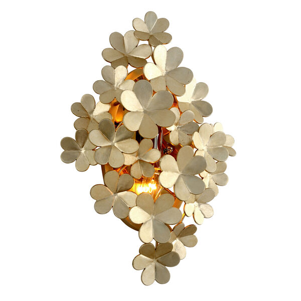 Gigi Silver Leaf Accents Two-Light Wall Sconce, image 1