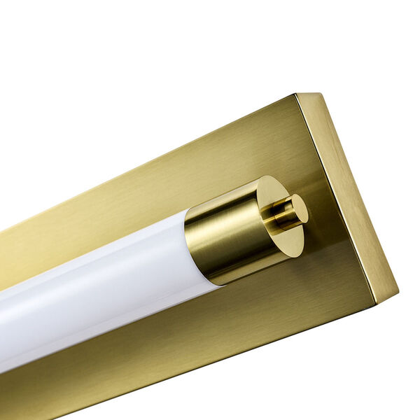 Procyon Antique Brass and Satin ADA Integrated LED Bath Light, image 3