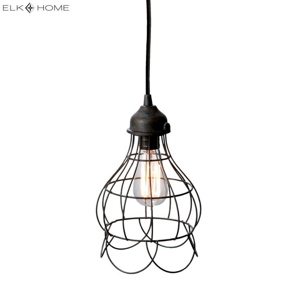 Hayden Brown One-Light Wire Cage Mini-Pendant, image 8